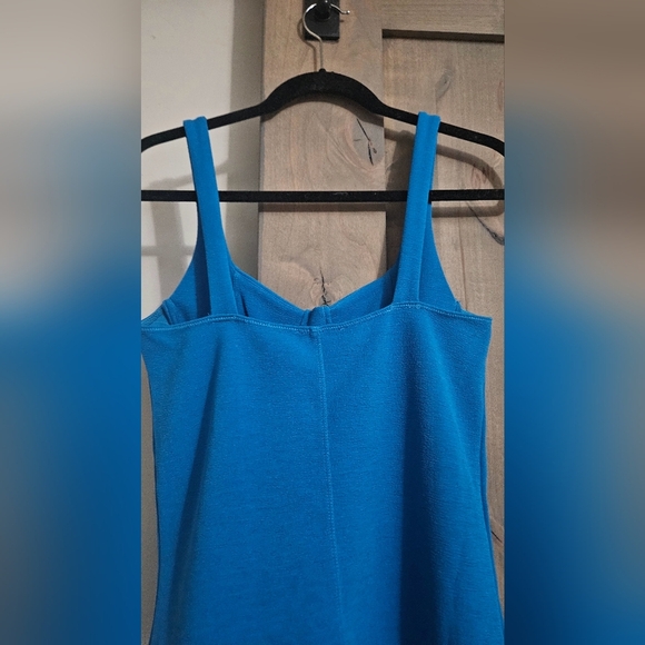 ZARA Corset Stitch Sleeveless Bodycon Mini Dress In Electric Blue. Size Medium - Picture 9 of 12